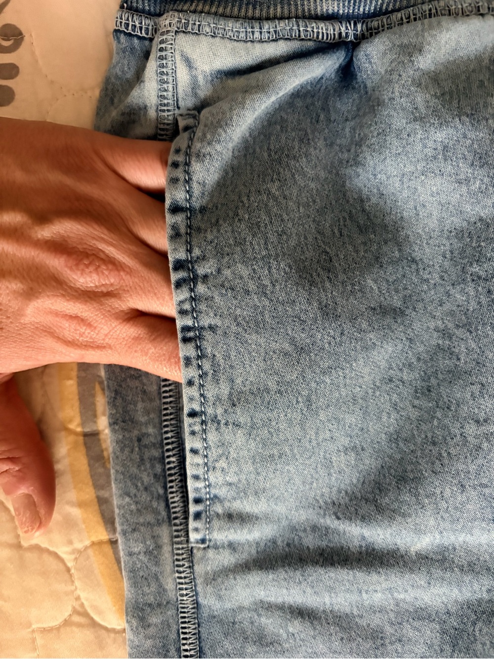 Aerie Soft Landing Wide Leg Light Blue Jean style Trousers, Drawstring, M - Picture 11 of 15